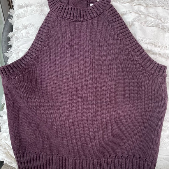 Banana Republic Sweaters - NWT Banana Republic M Dark Purple Racerback Knit Sweater